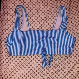 SHEIN women striped bathing suit top